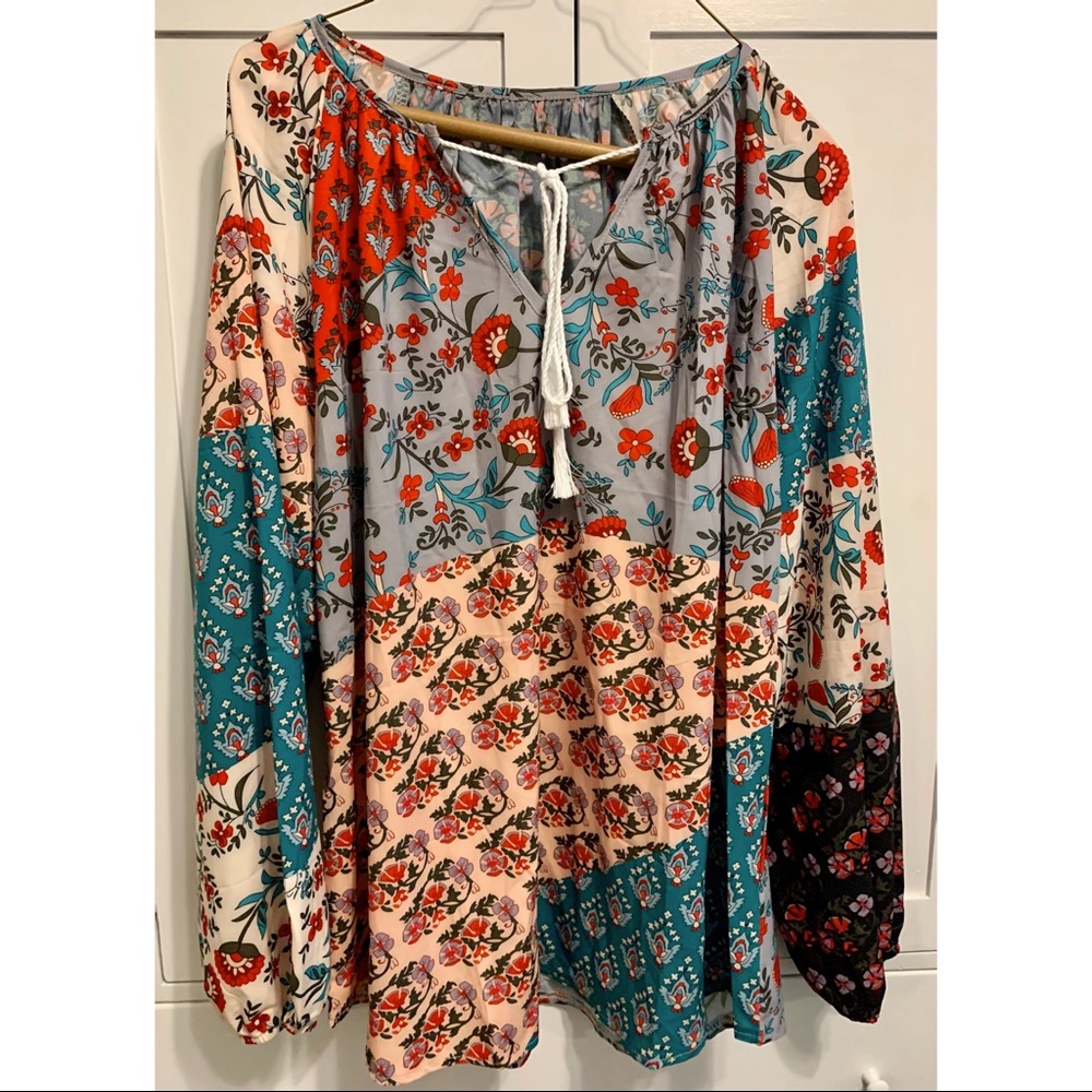 Boho Bell Sleeve Women’s Blouse